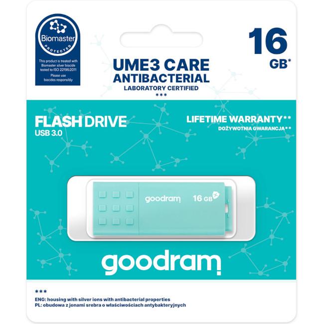 Флеш-пам'ять USB Goodram UME3-0160CRR11 16 ГБ Блакитний (599507) - фото 3