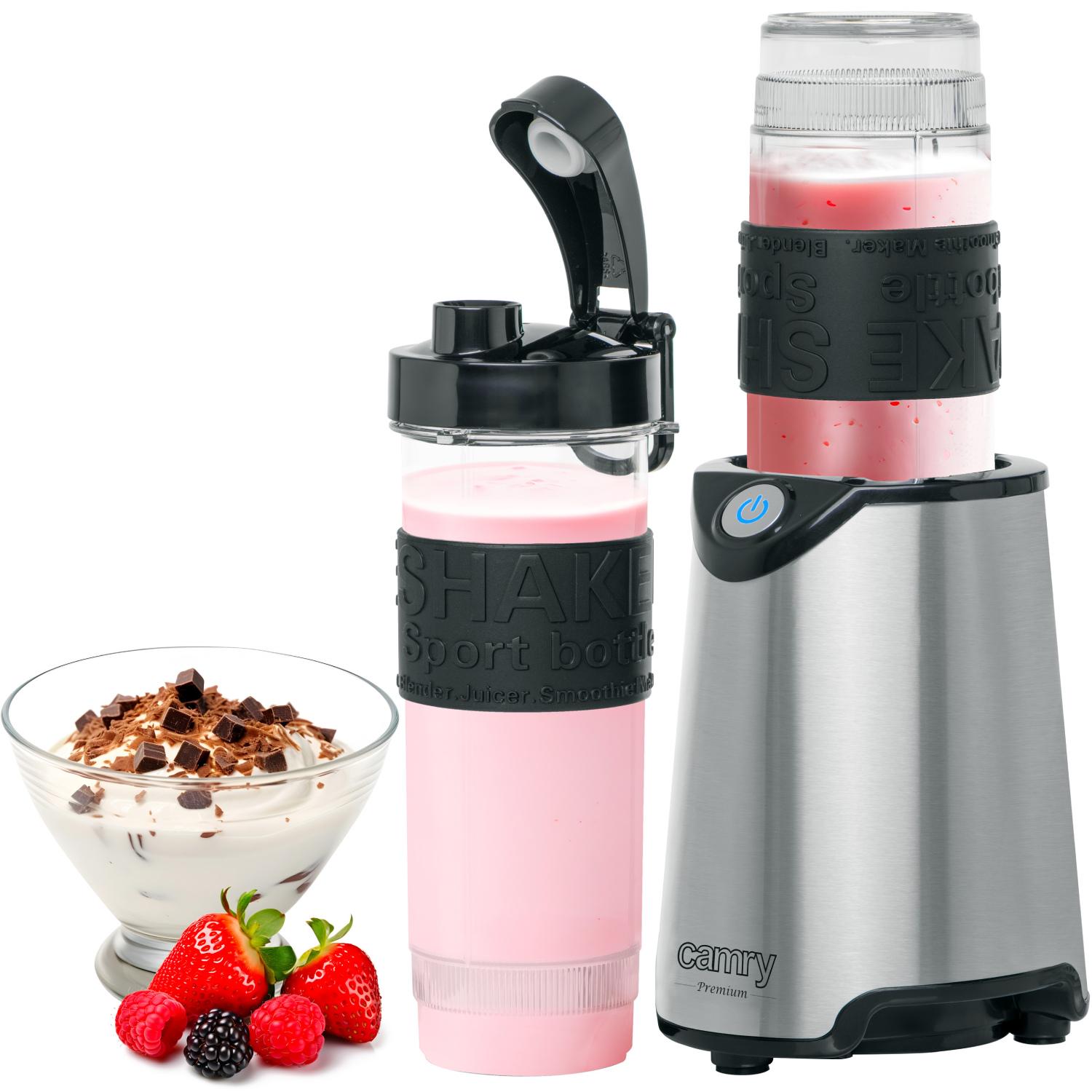 Блендер Camry CR 4069 inox 500W 2 скляні пляшки 570/400 мл Grey (CR4069I) - фото 7