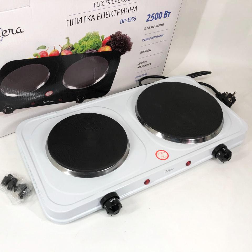 Плитка електрична Suntera 2500W Білий (DP-1935B) - фото 6 Плитка електрична Suntera 2500W Білий (DP-1935B) - фото 6