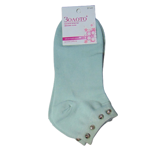 Носки со стразами Золото р. 37-41 Зеленый (1653668475)