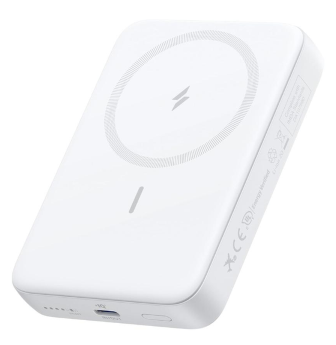 Повербанк Anker Zolo Magnetic 10000 mAh 30W White (A1684621)