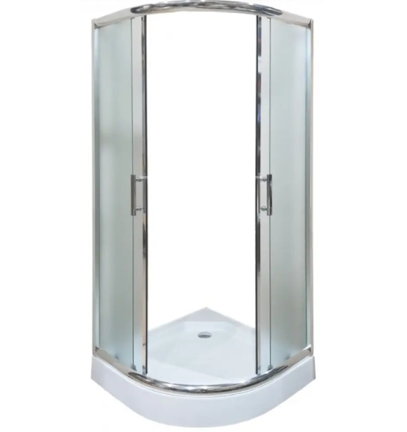 Душевая кабина KO&PO R-522 поддон 15 см матовое стекло 6 мм раздвижная дверь 90х90х195 см Хром (C15356) - фото 2 Душевая кабина KO&PO R-522 поддон 15 см матовое стекло 6 мм раздвижная дверь 90х90х195 см Хром (C15356) - фото 2