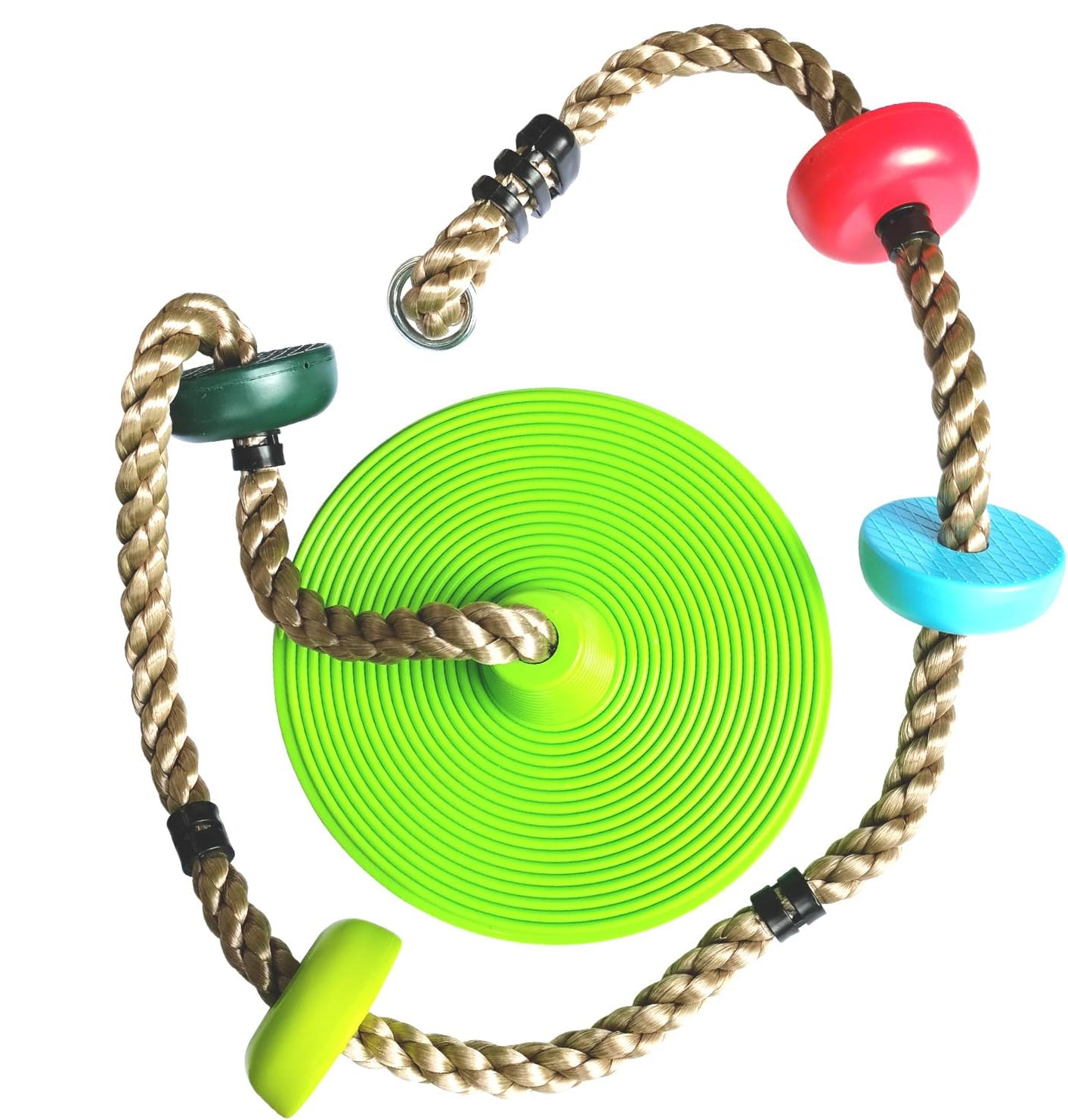 Канат для скалолазания WCG MONKEY с платформами и дисковым сиденьем для детской площадки Зеленый (2627058650)