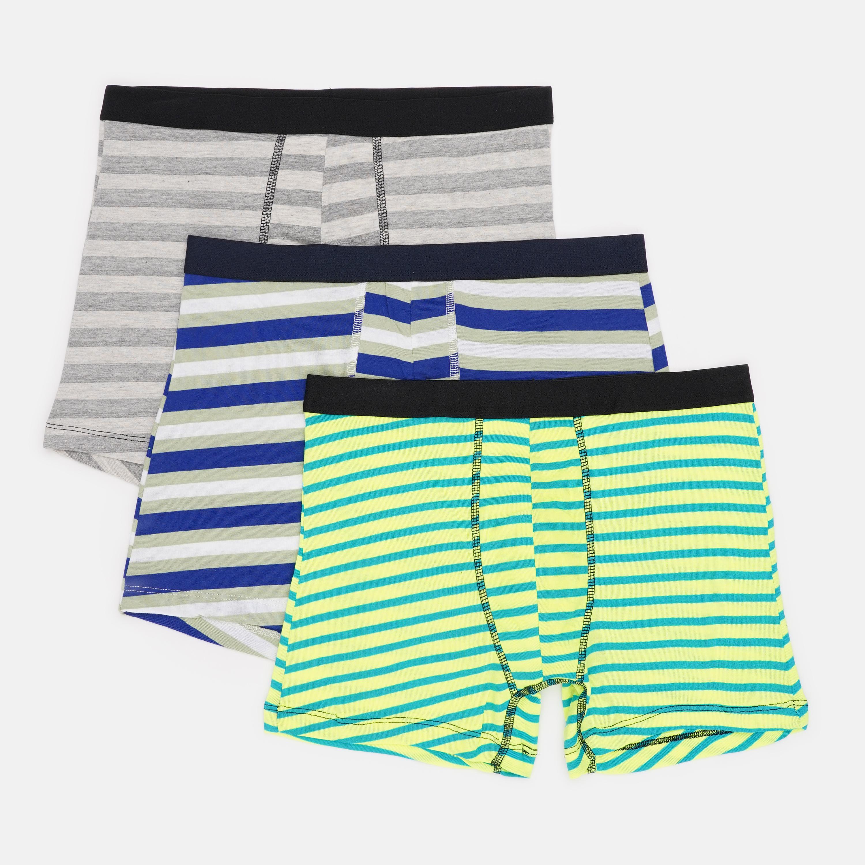 Труси Basic Collection 3 шт. M Сірий/Салатово-синій (1438090455)