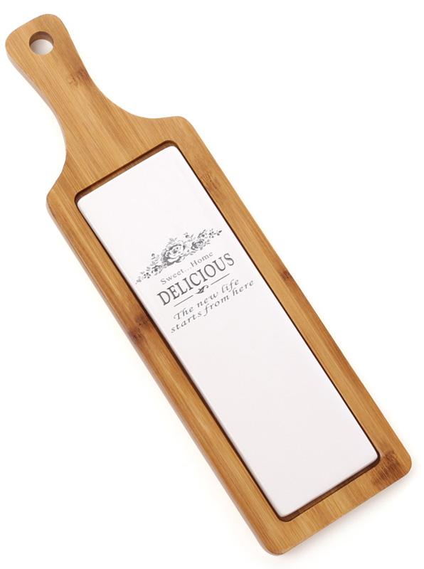 Доска-блюдо Sweet Home 33х10х1,5 см для подачи нарезки (BD-875-350) Доска-блюдо Sweet Home 33х10х1,5 см для подачи нарезки (BD-875-350)