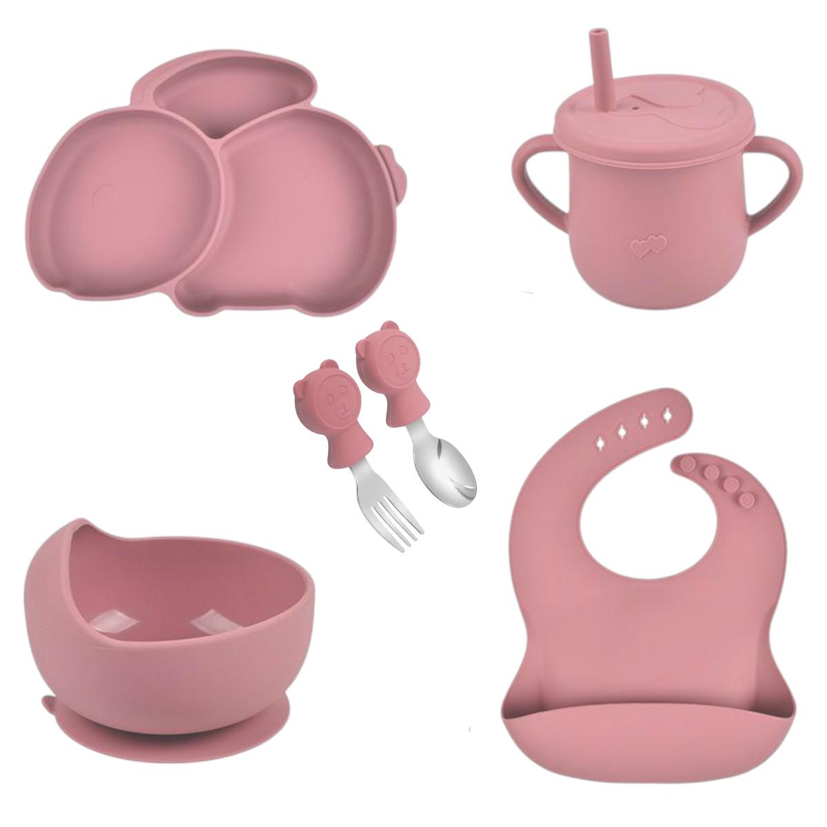 Набор посуды для кормления Tableware Set Зайчик детский силиконовый 6 предметов (MA-4907) - фото 3 Набор посуды для кормления Tableware Set Зайчик детский силиконовый 6 предметов (MA-4907) - фото 3