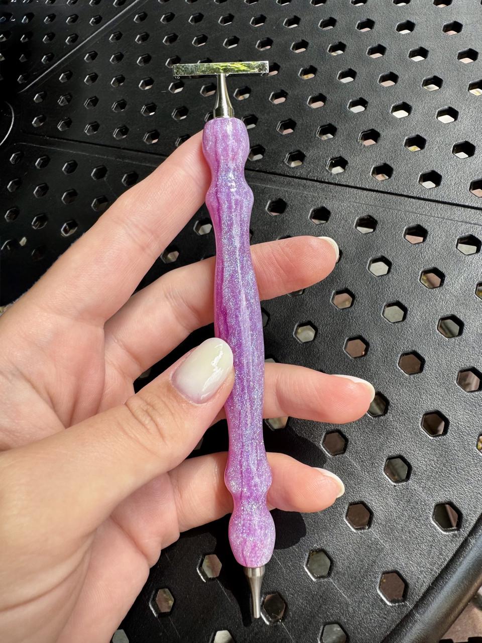 Стилус для алмазной мозаики с квадратными металлическими насадками на 1 и 10 камешков Розовый (2655331294) - фото 2