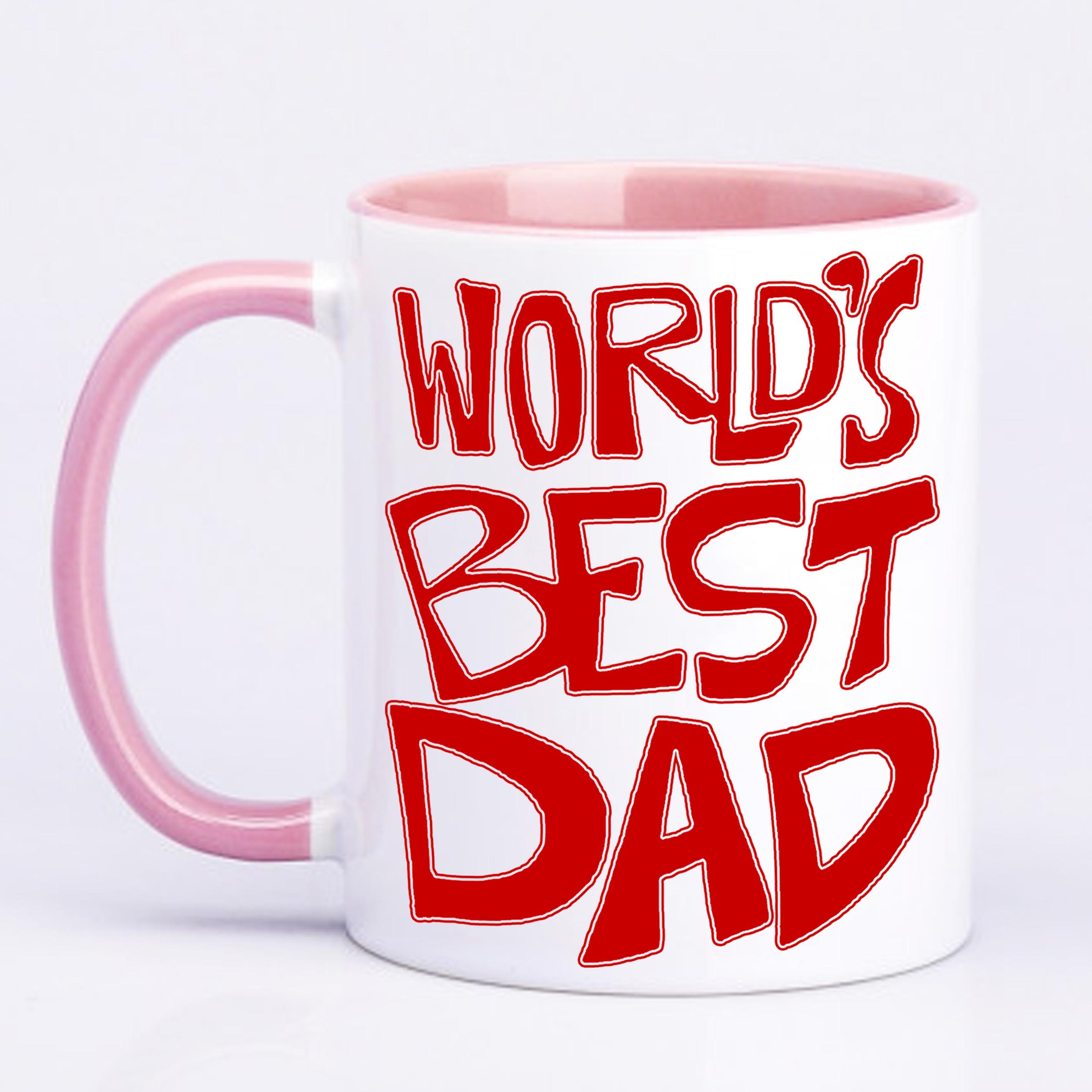 Чашка с печатью World's best dad 330 мл Розовый (23799) Чашка с печатью World's best dad 330 мл Розовый (23799)