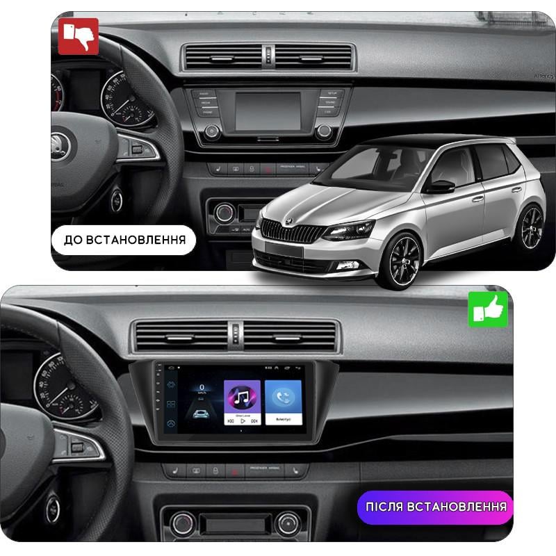 Магнитола штатная Lesko для Skoda Fabia III Restyling 2018-2021 1/16Gb/Wi-Fi Optima 9" - фото 3