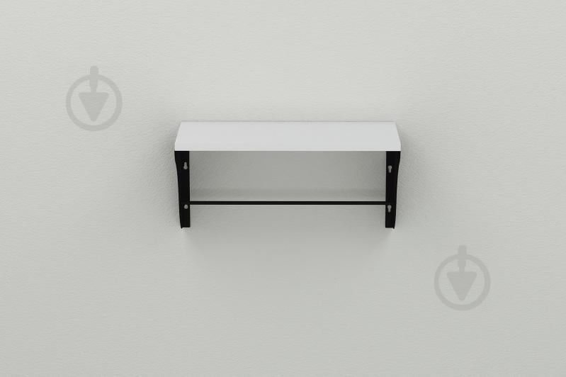 Полка настенная Ferrum-decor Комфи 260x500x240 металл Черный ДСП Белое 16 мм (KOM0001)