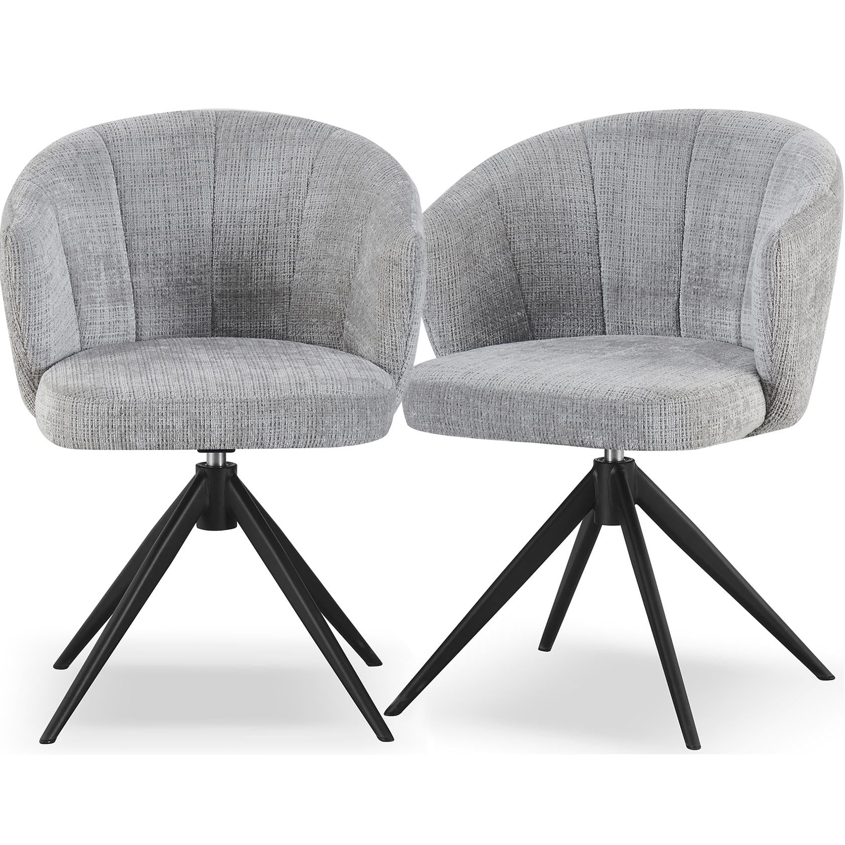 Комплект з 2-х обідніх стільців Gear з підлокітниками поворотний 360° Silver breeze charm (13823)