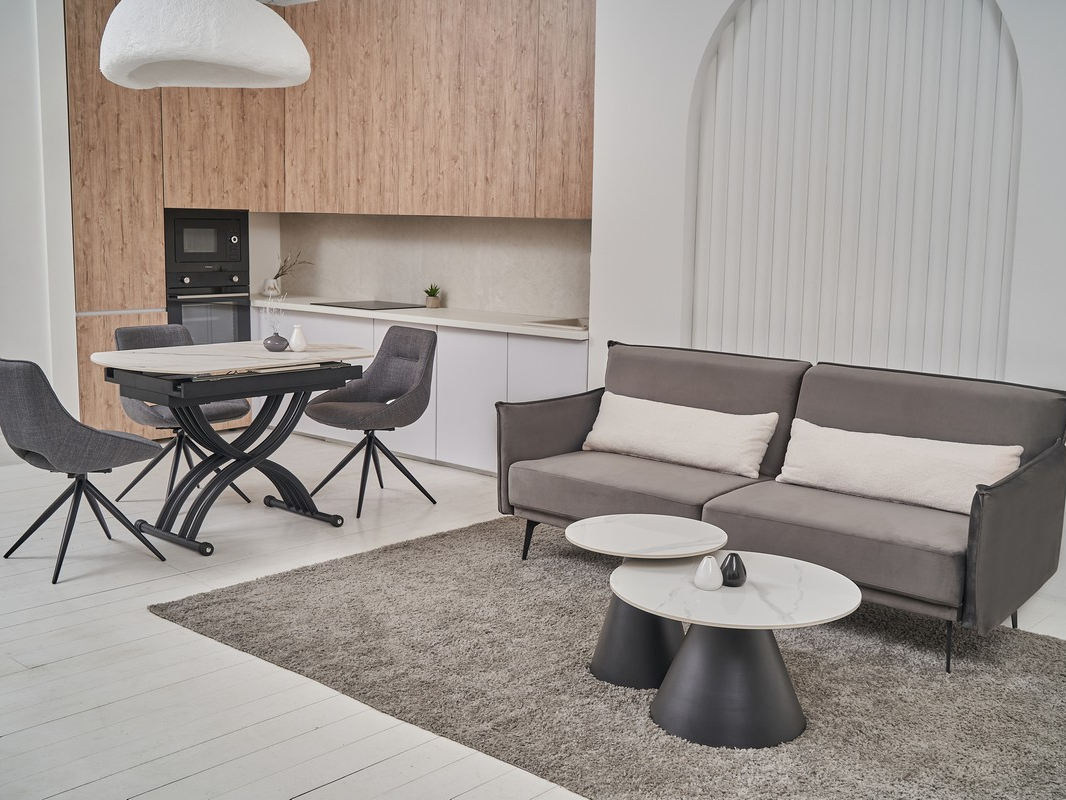 Комплект журнальных столов Vetro Рокко 700х460 мм/500х400 мм 2 шт. Белый мрамор/Черный (СТ-40) - фото 6 Комплект журнальных столов Vetro Рокко 700х460 мм/500х400 мм 2 шт. Белый мрамор/Черный (СТ-40) - фото 6