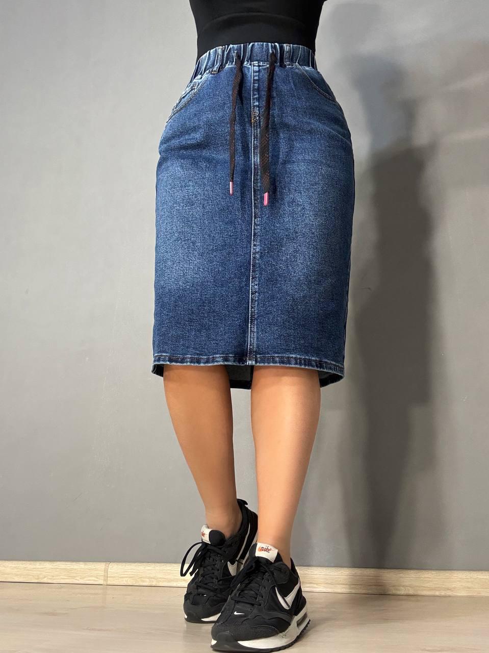 Юбка женская джинсовая Vanver 8006 на резинке со шнурком меди р. 31 Синий (6672) Юбка женская джинсовая Vanver 8006 на резинке со шнурком меди р. 31 Синий (6672)