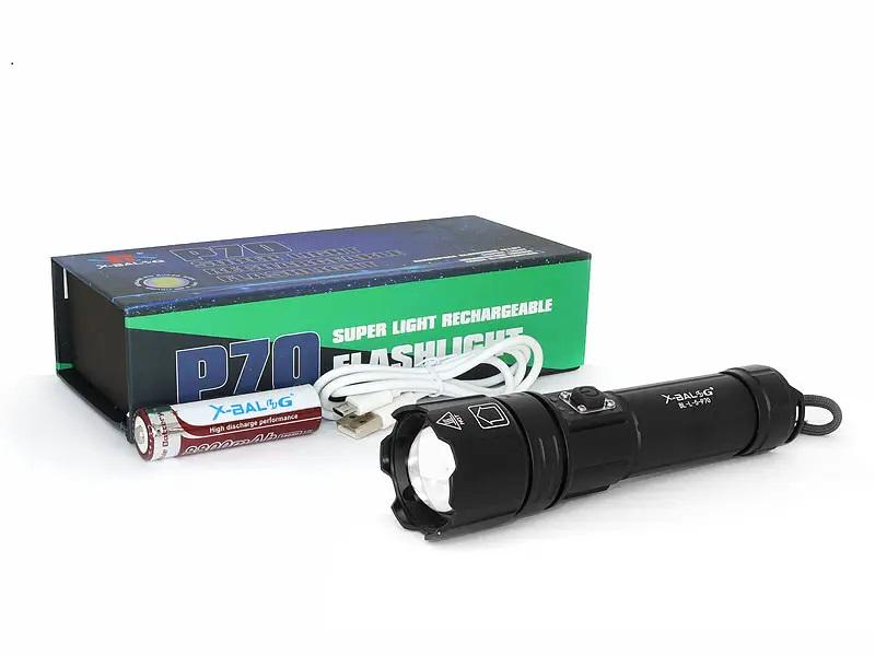 Карманный фонарь Bailong micro USB Bailong 1х18650 (0b31453a)