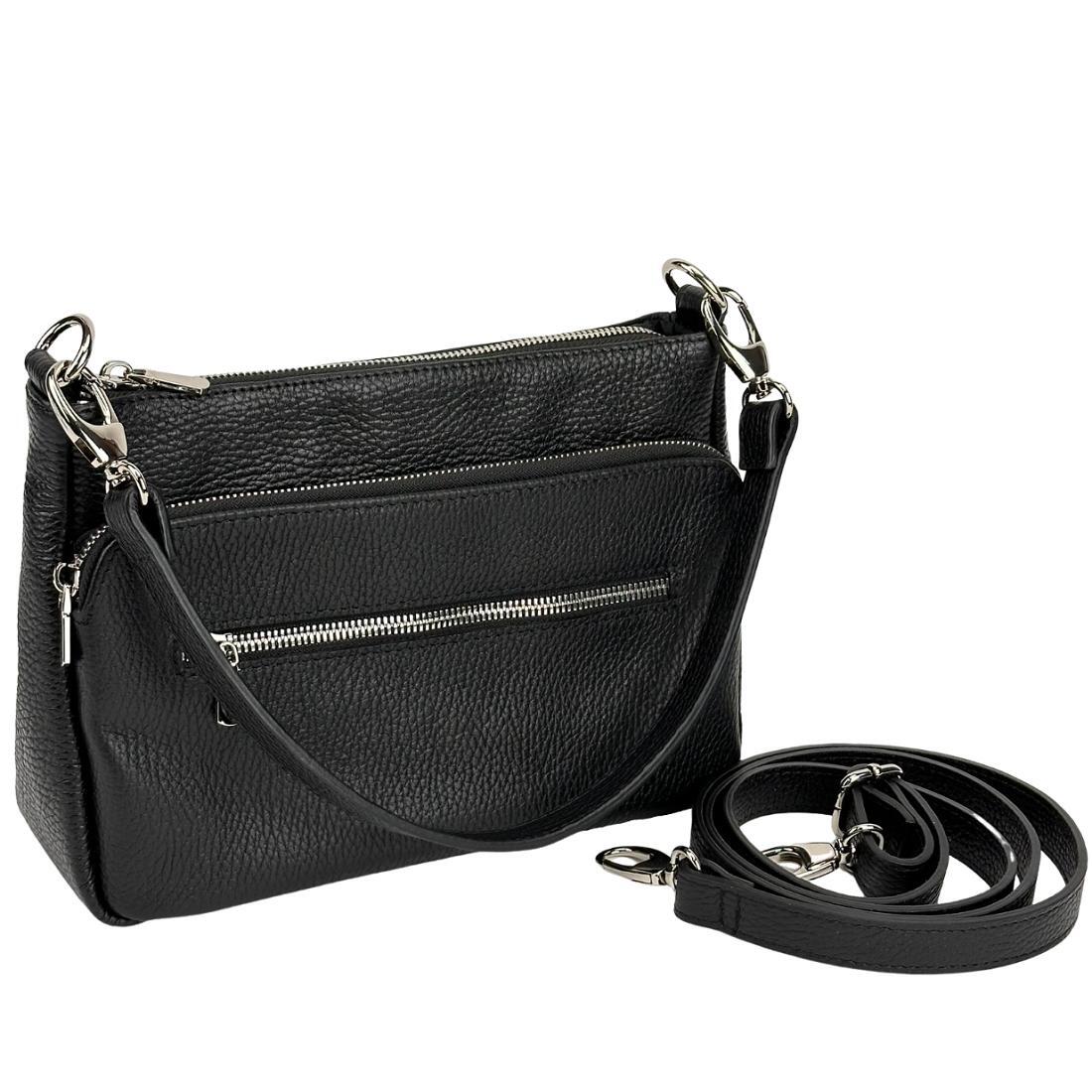 Жіноча сумка крос-боді Royal Bag CH-0378A-FL шкіряна Чорний (8020)