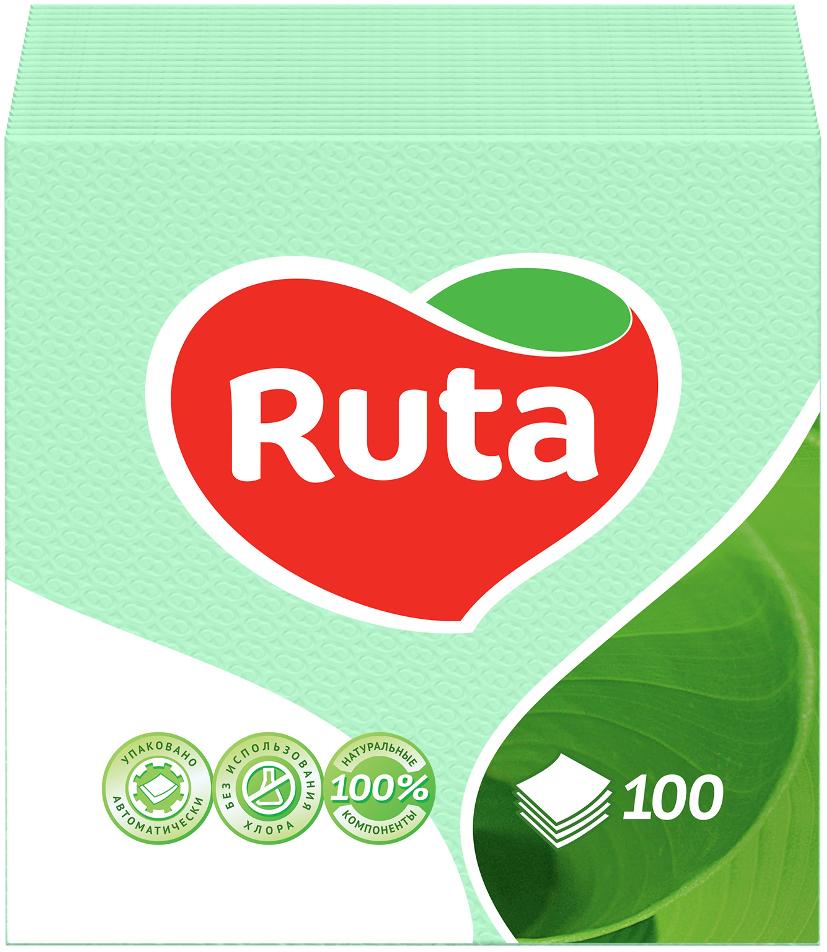 Салфетки Ruta однослойные 24х24 см 100 листов Зеленый