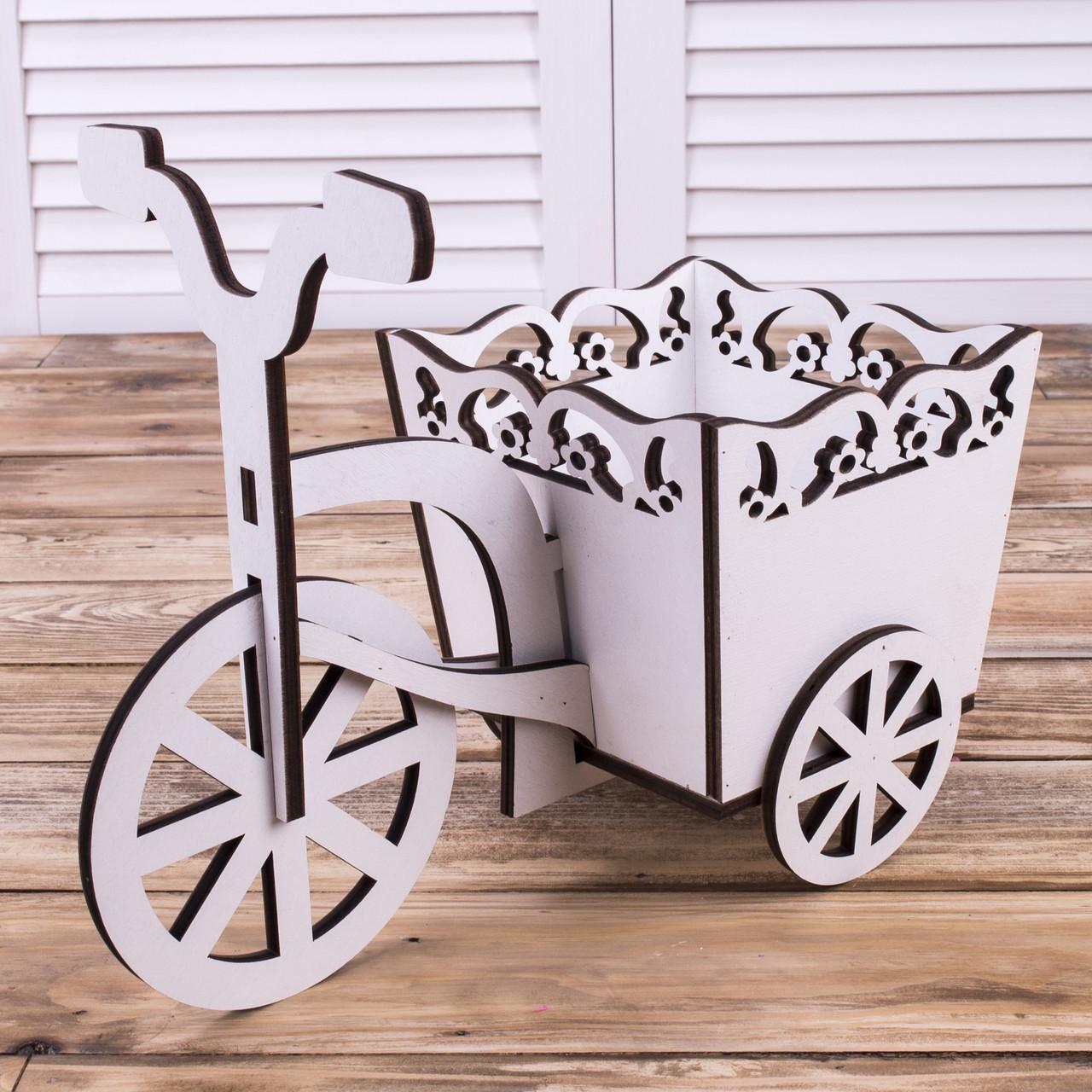 Цветник Велосипед Белый (4662)