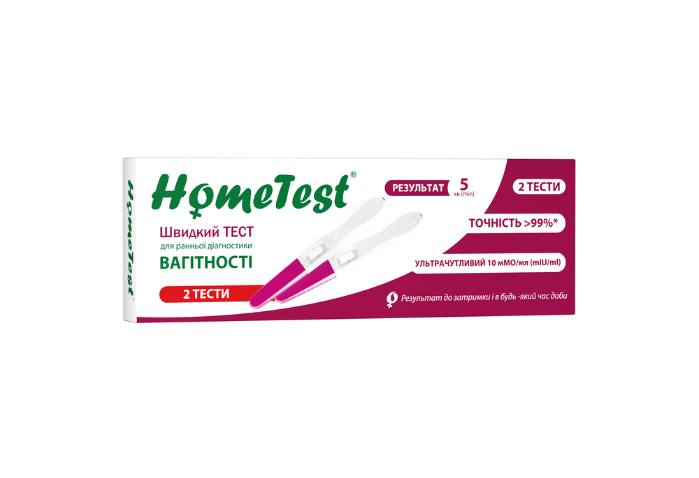 Тест на беременность струйный HomeTest (COM10506)