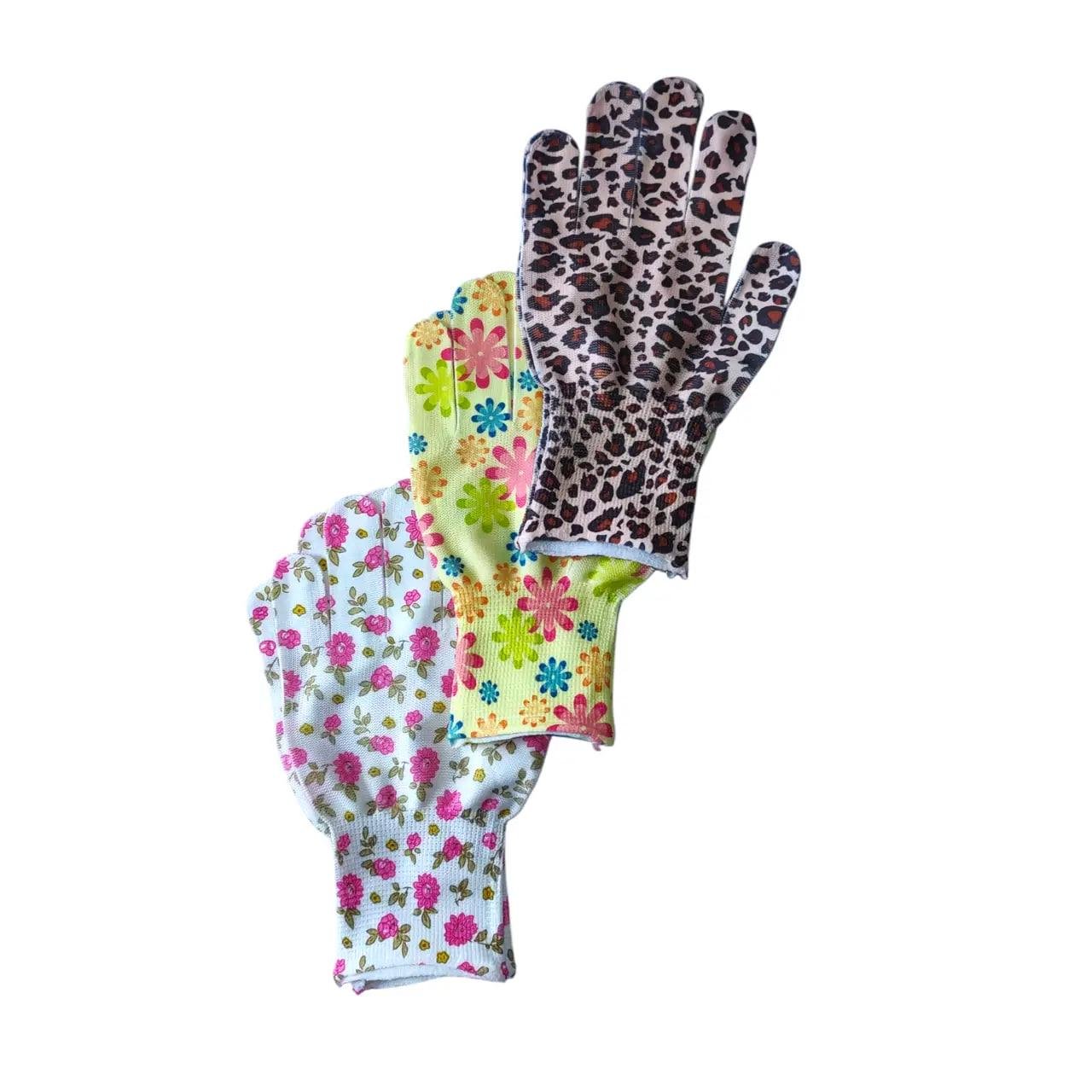 Перчатки нейлоновые для огорода и сада 12 шт.