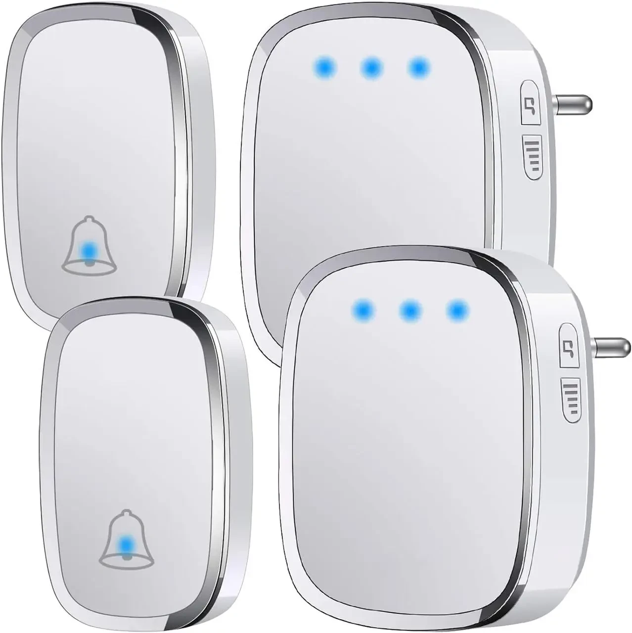 Звонок беспроводной SnowWireless Versailles с LED 2 передатчика и 2 приемника водонепроницаемый 36 мелодий