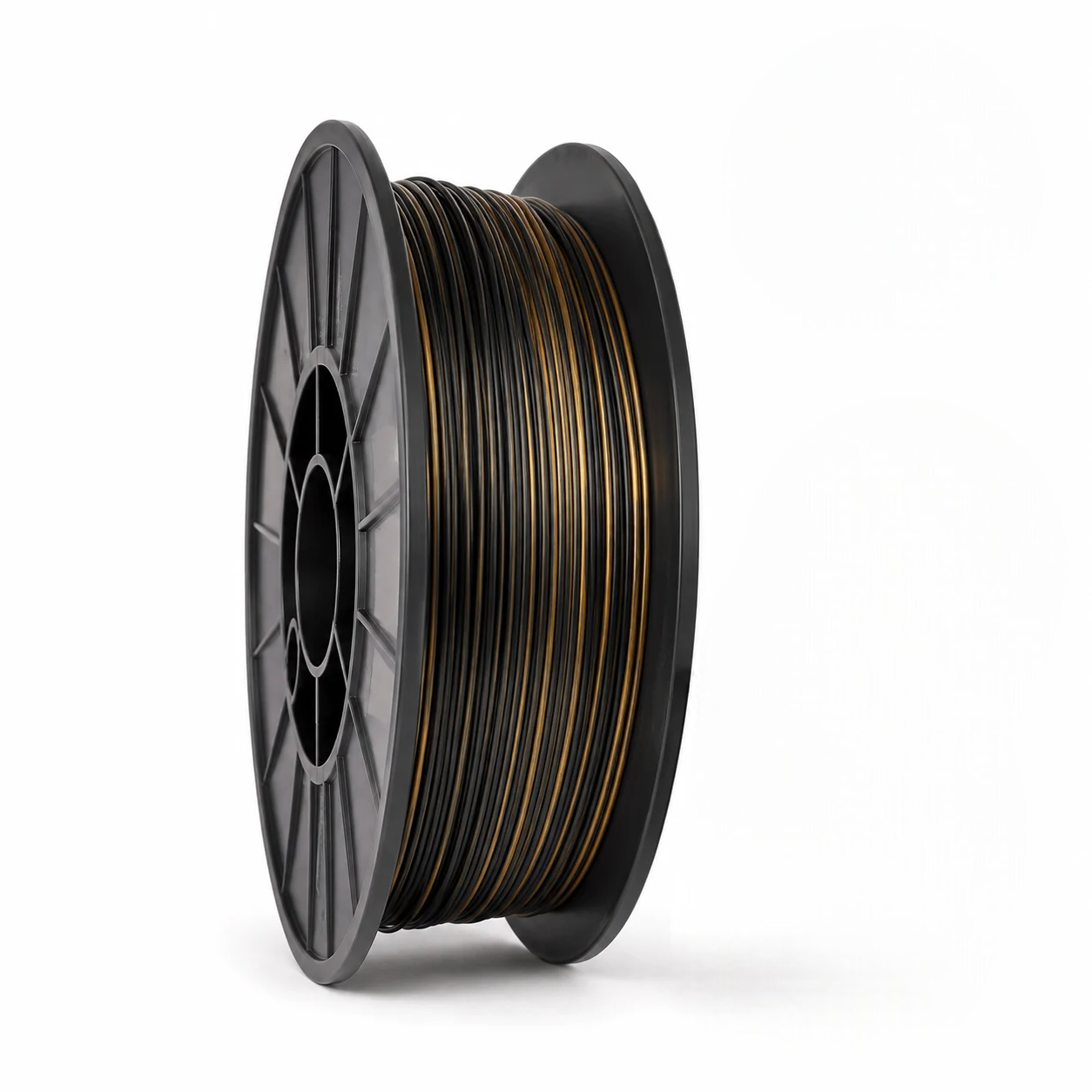 PLA филамент двухцветный Silk/Metallic 0,75 кг 1,75 мм Черный/Золото (13312)