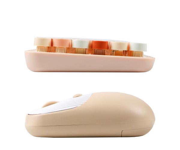 Клавиатура беспроводная TWolf TF350 Colorful Dairy Bluetooth с мышкой - фото 5