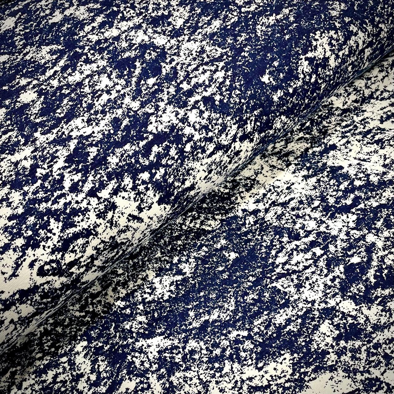 Ткань трикотаж хлопок тонкий Синий мрамор (24479396)