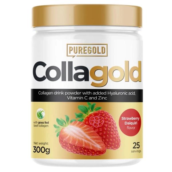 Хондропротектор для спорта Pure Gold Protein Collagold 300 г 25 порций Strawberry Daiquiri (000021973)