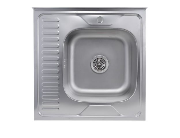 Мойка для кухни из нержавеющей стали Valeso сатин 6060 R 0,7/160 мм