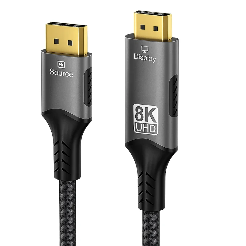 Кабель I-Taki ультра HD DisplayPort 1.4-HDMI 2.1 32,4 Гбит/с 144 Гц инновационный пластик 1 м Черный (000050237)