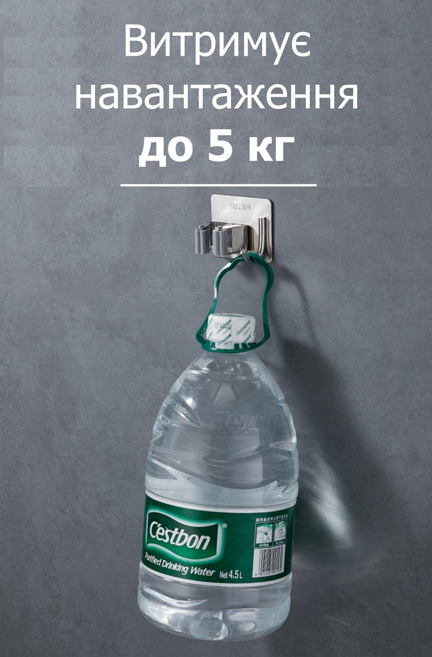 Настенный держатель для швабры с крючком SUS304 Black (137811) - фото 7 Настенный держатель для швабры с крючком SUS304 Black (137811) - фото 7