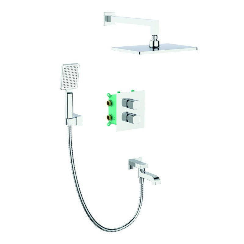 Душевая система встраиваемая с термостатом KOER KB-67011-01 Хром (KR4726)