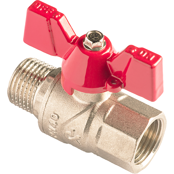 Кран шаровой DK Grand 1/2" ВЗ прямой латунь никелированная (DG.104.15)