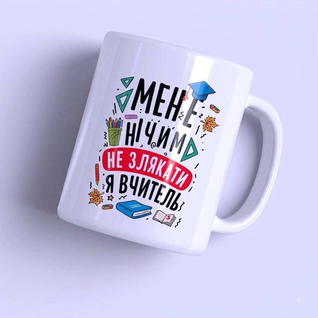 Чашка для учителя "Меня ничем не испугать я учитель" (37222368)