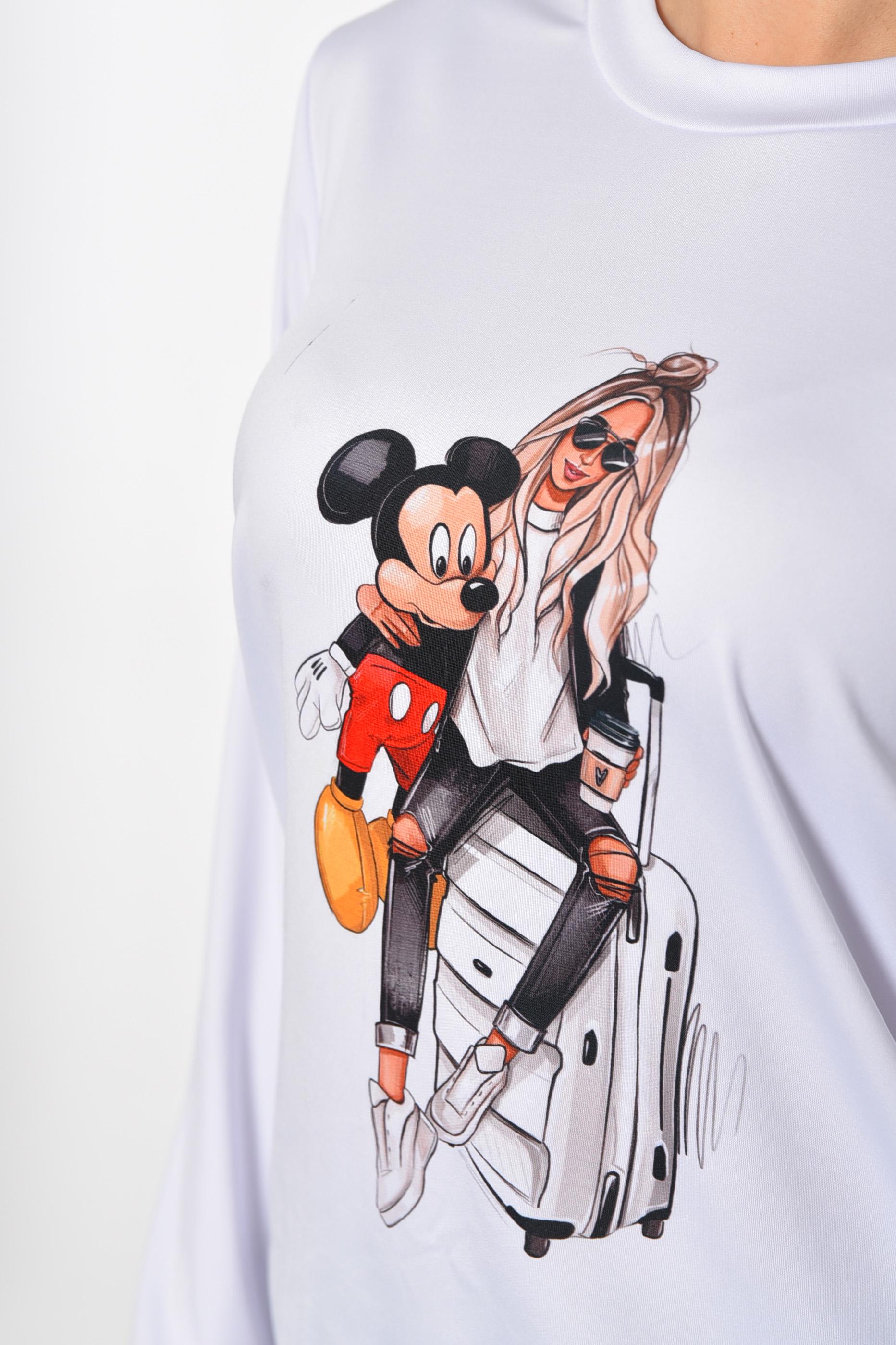 Свитшот женский с рисунком L-XL Белый (185609) - фото 4