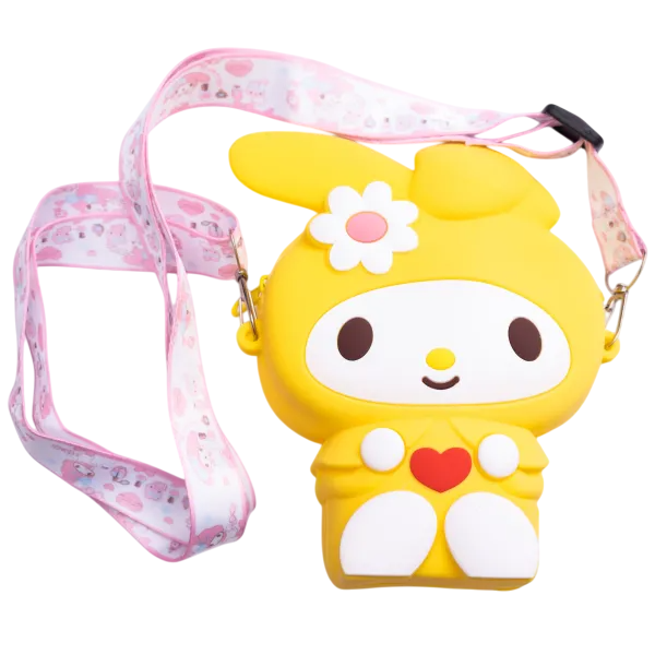 Сумочка детская My Melody с pop-it силиконовая на молнии 15х10х3 см Желтый