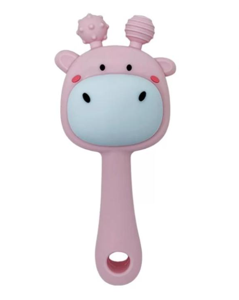 Прорезыватель-погремушка силиконовая Жираф MGZ-0428 Pink (60694) Прорезыватель-погремушка силиконовая Жираф MGZ-0428 Pink (60694)