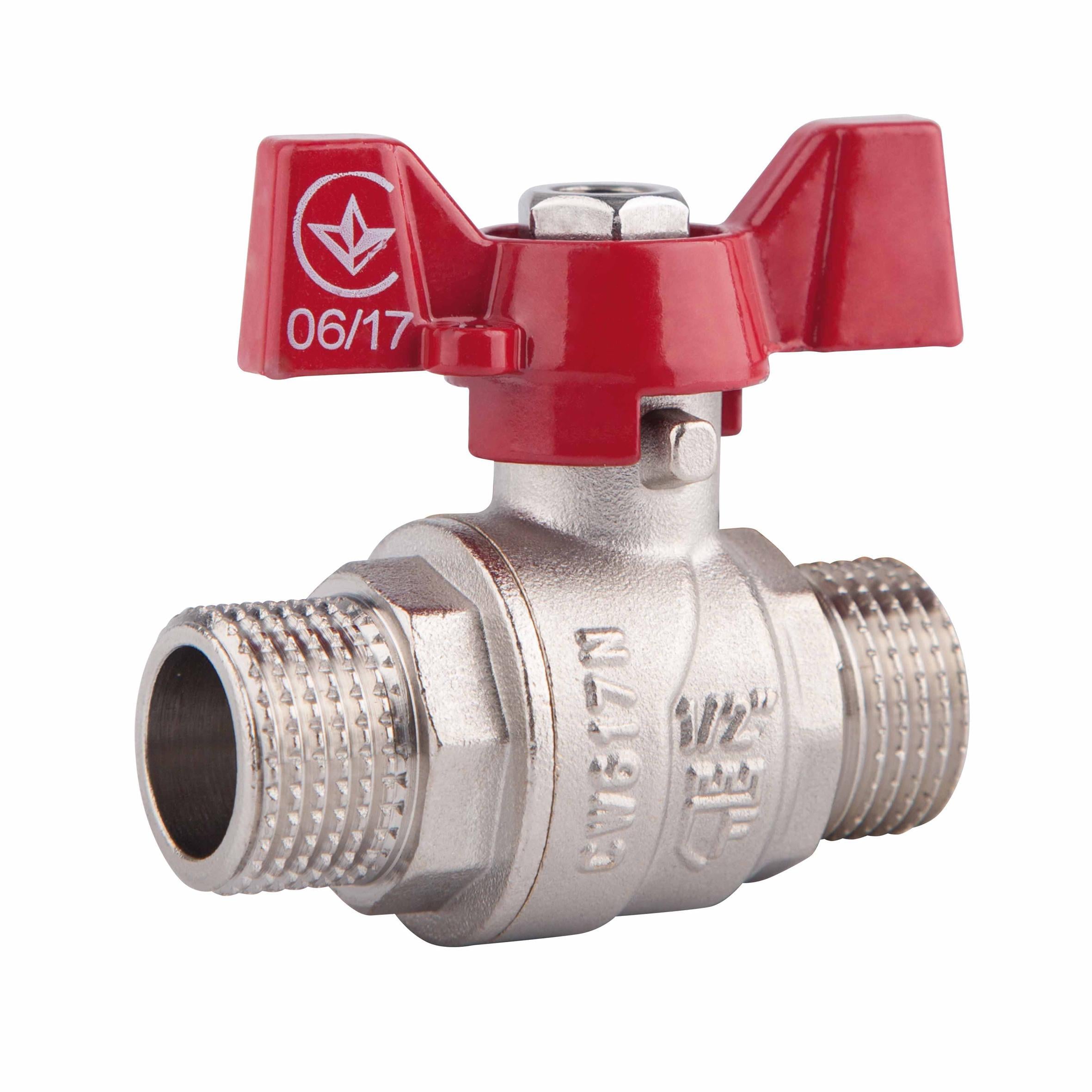 Кран шаровой для воды SD Forte 1/2" НР бабочка (SF606W15)