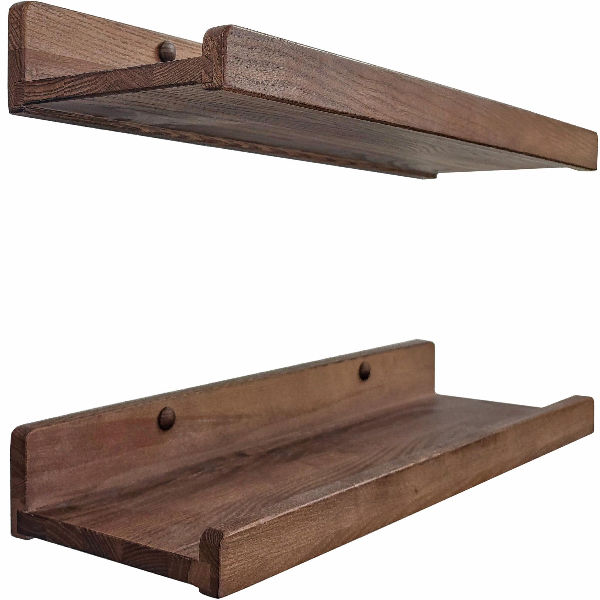 Полки навесные U-форма 40х13,6х5,6 см Американский орех (100065) - фото 1 Полки навесные U-форма 40х13,6х5,6 см Американский орех (100065) - фото 1