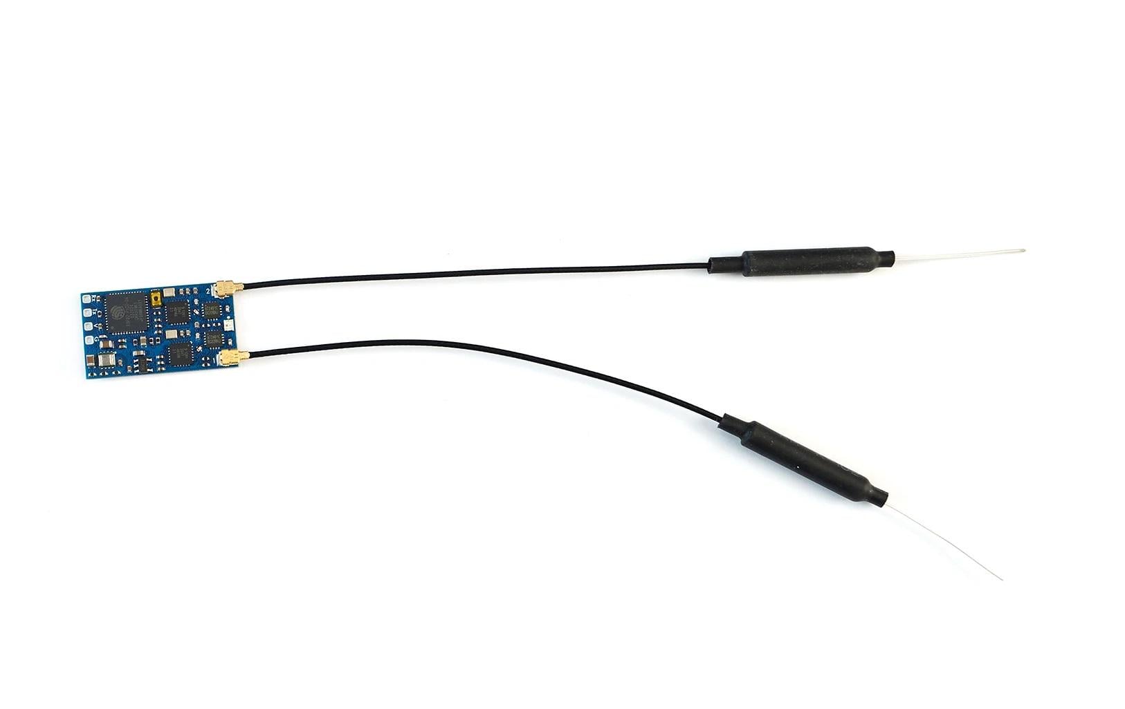 Приемник управления ELRS 2.4GHz MATEK R24-TD True Diversity ESP32-PICO-D4+SX1281 и 2 антенны для FPV дронов (00-00024759)