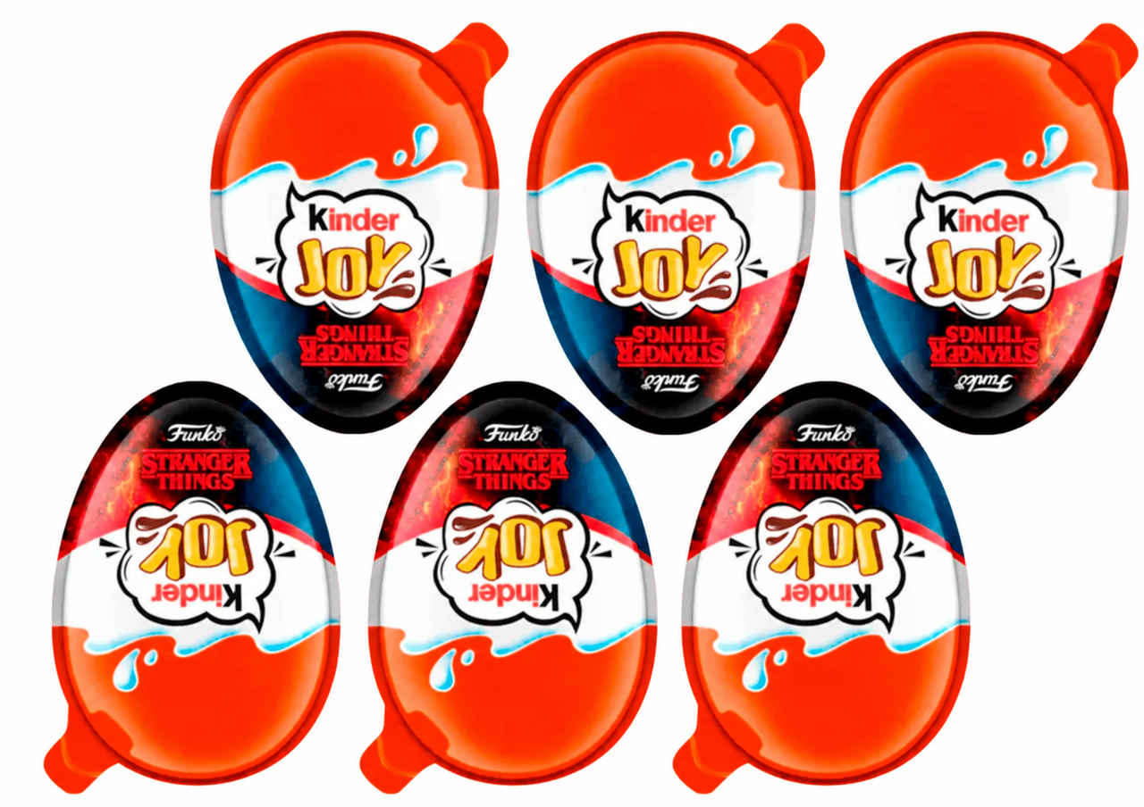 Набор шоколадных яиц Kinder Joy Funko Netflix Stranger Things 6 шт. по 20 г (3037317063)