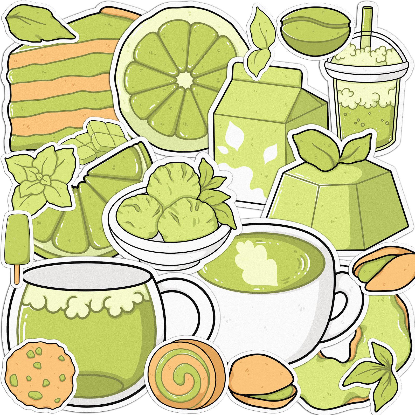 Набор стикеров Lex Altern Напитки и десерты виниловые 22 шт.