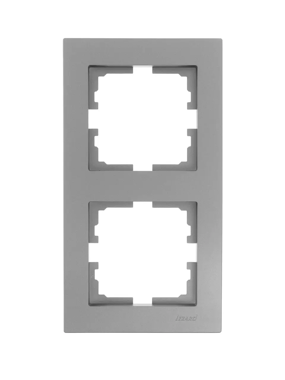 Рамка Lezard Vesna 2-местная вертикальная Серый