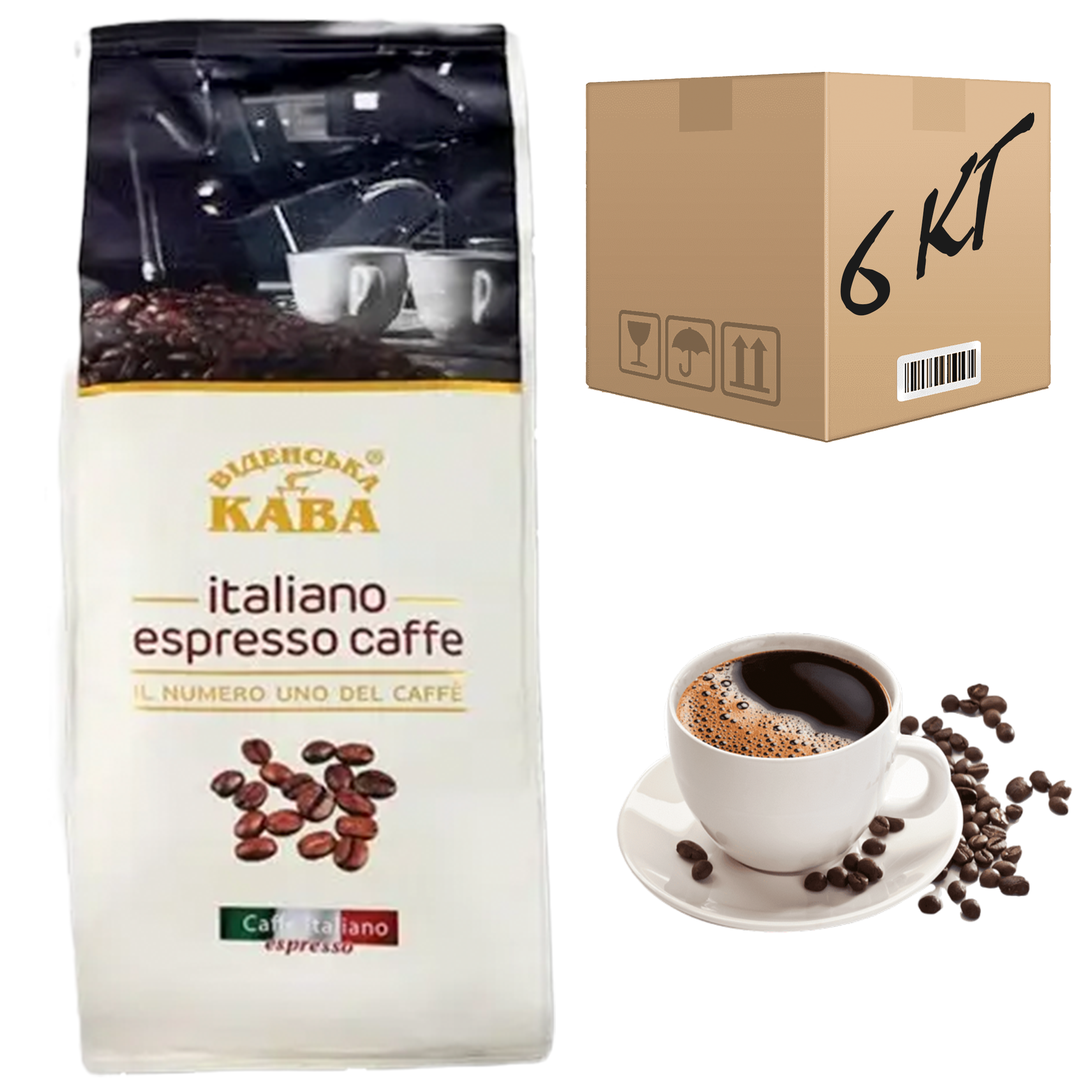 Кофе Венский кофе Italiano Espresso Coffee 1 кг 6 шт. (optnob00000728) Кофе Венский кофе Italiano Espresso Coffee 1 кг 6 шт. (optnob00000728)