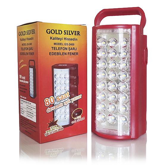 Фонарь-лампа Gold Silver GS-2400 PowerBank USB Красный
