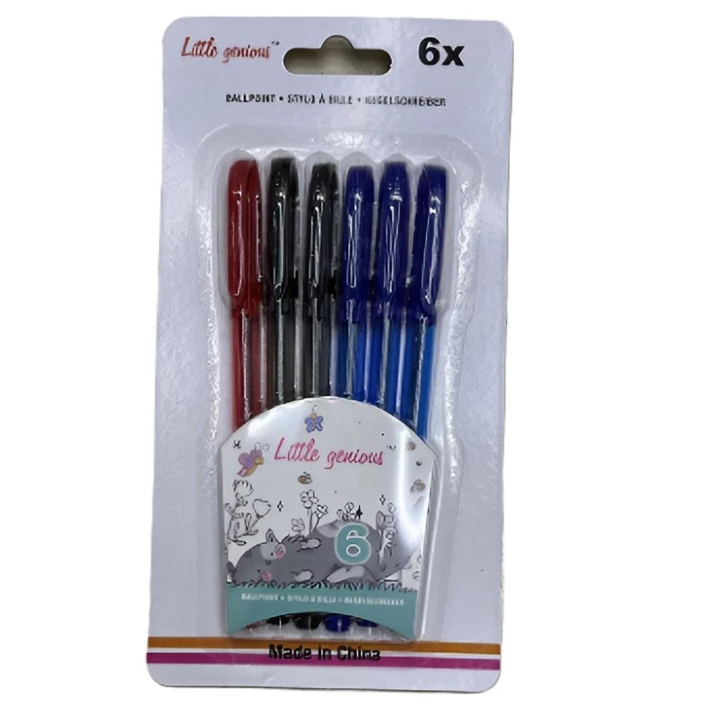 Ручки шариковые Stenson WW00146 3 цвета 6 шт. (592735)