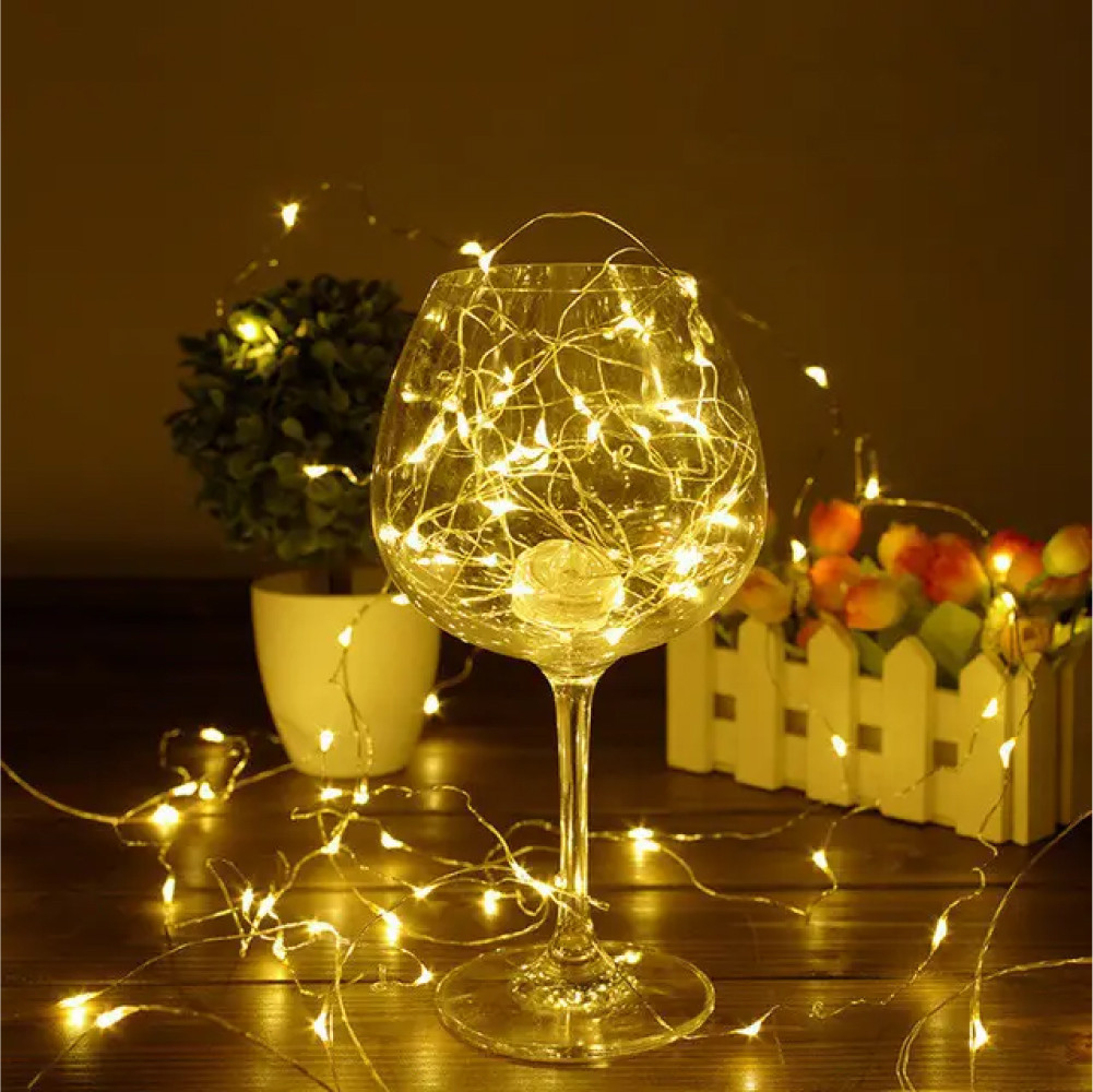 Гирлянда светодиодная роса на батарейках статический режим 20 LED IP44 2 м Теплый белый - фото 8 Гирлянда светодиодная роса на батарейках статический режим 20 LED IP44 2 м Теплый белый - фото 8