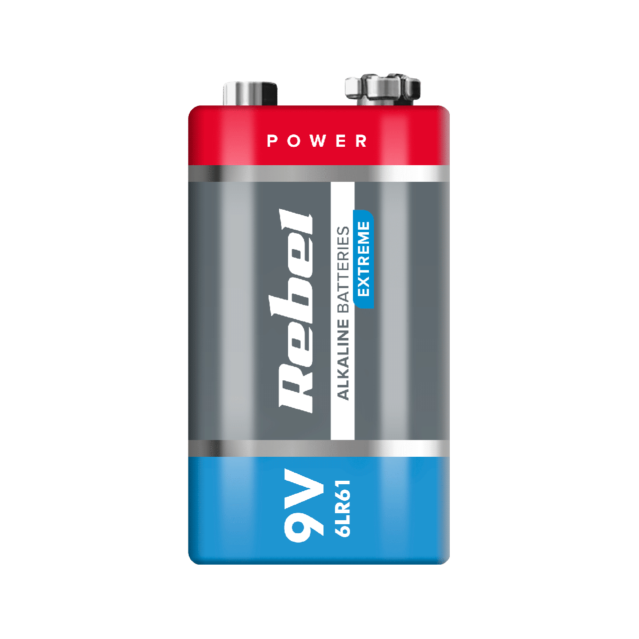 Батарейка Rebel крона 9V Alkaline Xtreme 6LR61 на блістері (BAT0092B) - фото 2