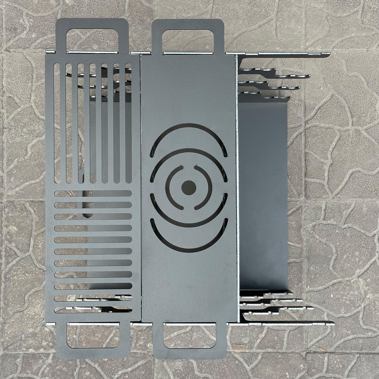 Мангал вертикальний Metalzavod Медея на 6 шампурів 3 мм/39,7х47,2х45,5 см (MVR6-3) - фото 7 Мангал вертикальний Metalzavod Медея на 6 шампурів 3 мм/39,7х47,2х45,5 см (MVR6-3) - фото 7