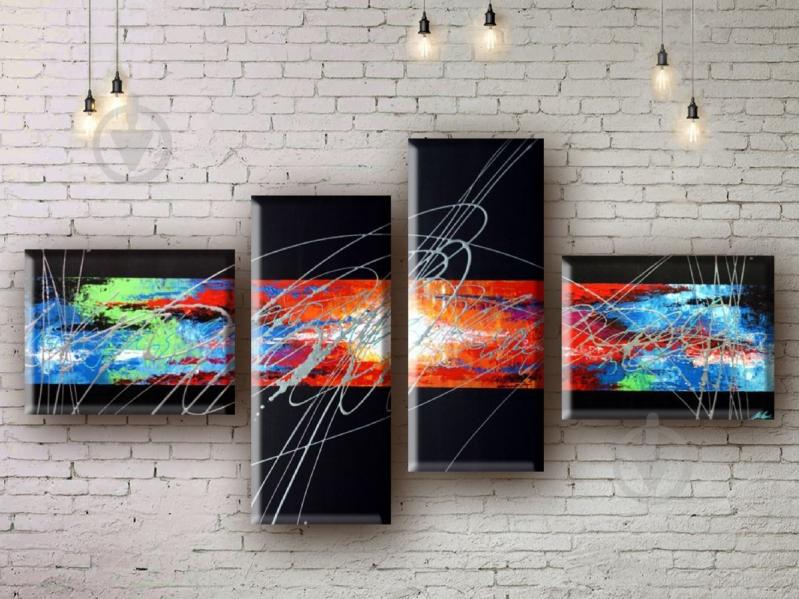 Модульная картина акрилом абстракция ArtStar MHM17_4_072 размер 80 х 150 см